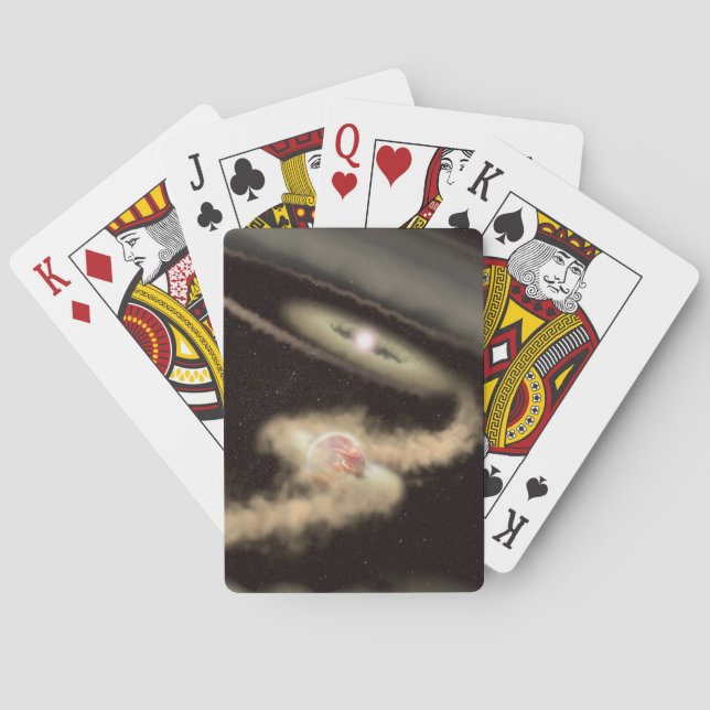 Jeu De Cartes Deux Exoplanètes Géantes De Gaz Orbitant Une Jeune (dos)