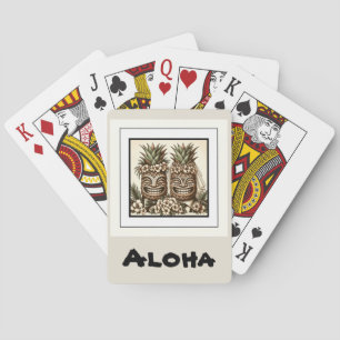 Jeu De Cartes Deux pièces Gay Ananas Tiki Head Mariage rétro