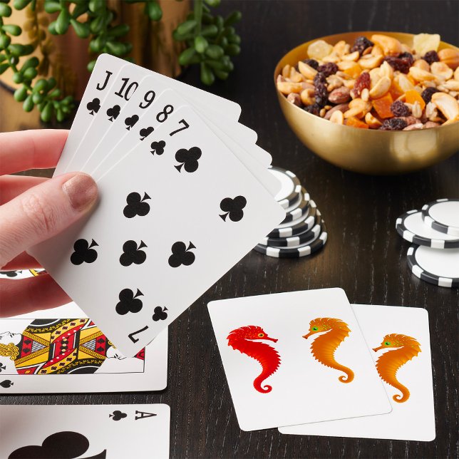 Jeu De Cartes Deux Seahorses Sea Life Jouer des cartes (Créateur téléchargé)