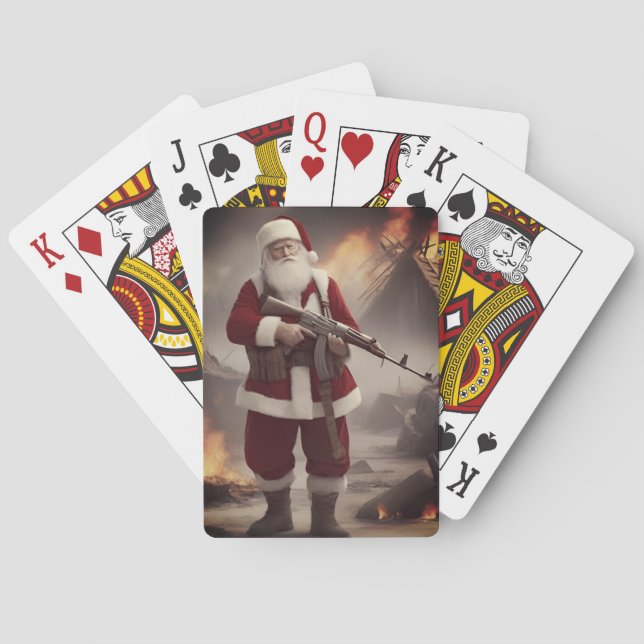 Jeu De Cartes Deuxième amendement Père Noël Funny Christmas (dos)