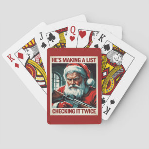 Jeu De Cartes Deuxième modification Cartes Père Noël   Poker pou