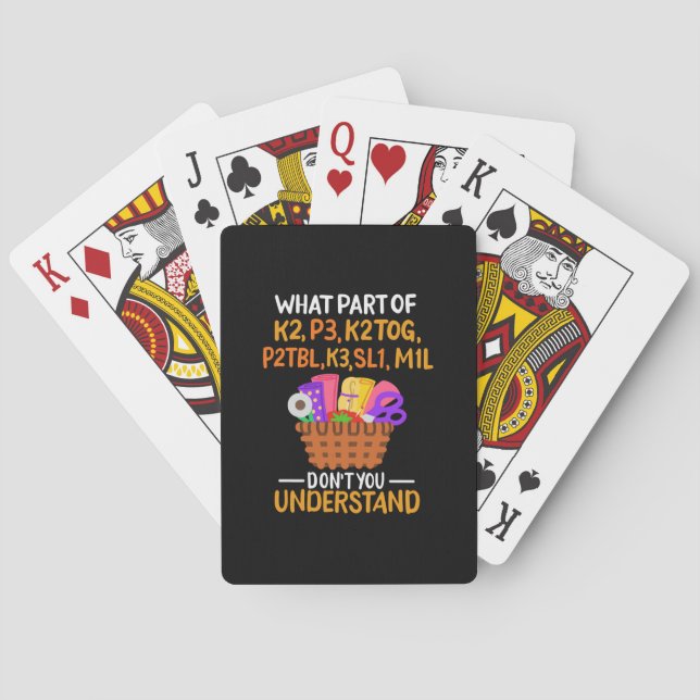 Jeu De Cartes Devis de Tricot amusant tricot (dos)