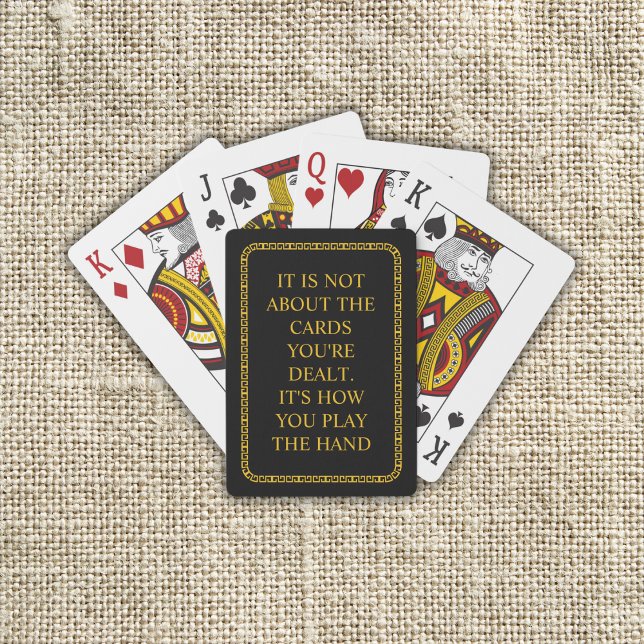 Jeu De Cartes Devis Inspiration Personnalisé (Custom Inspirational Quote Black Poker Cards)