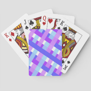 Jeu De Cartes diagonale en vichy plaid géométrique