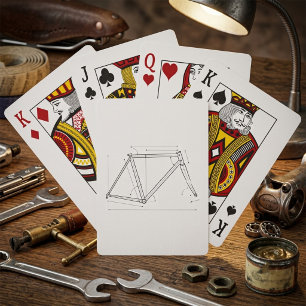 Jeu De Cartes Diagramme de géométrie de cadre de bicyclette 