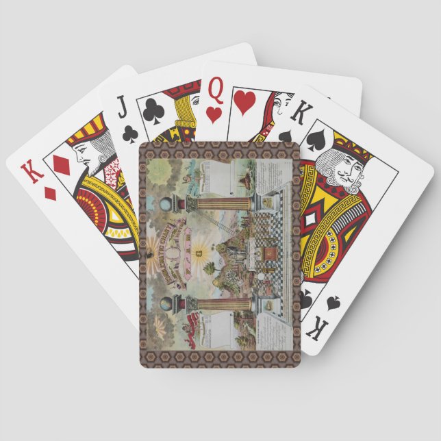 Jeu De Cartes Diagramme maçonnique (dos)