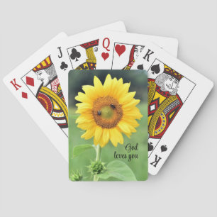 Jeu De Cartes Dieu Vous Aime Joyeux tournesol Jouer Des Cartes