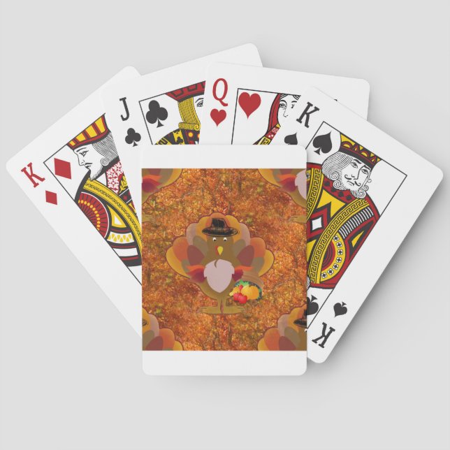 Jeu De Cartes dinde d'action de grâces (dos)