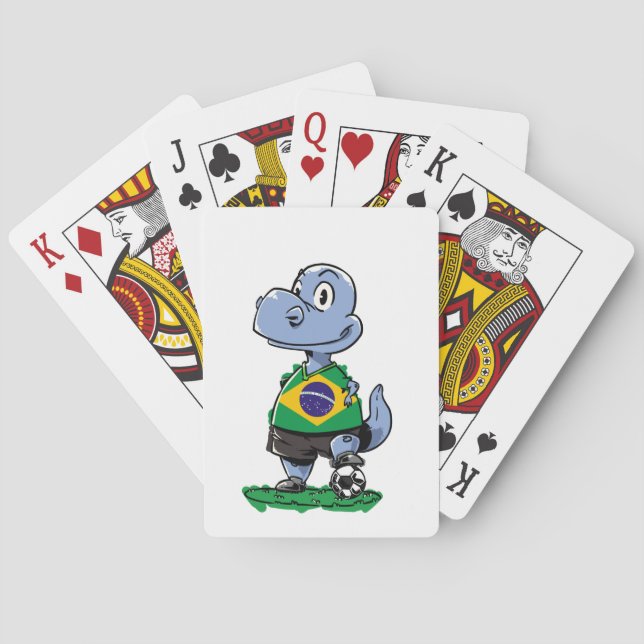 Jeu De Cartes Dinosaure de football - Brésil (dos)