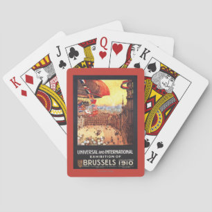 Jeu De Cartes Dirigeable de Lebaudy avec des drapeaux du monde à