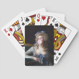 Jeu De Cartes Discrète avec Bubble Gum rose