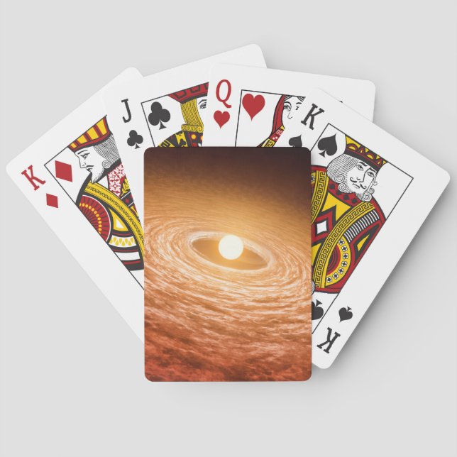Jeu De Cartes Disque De Matériel Autour De Star Fu Orionis. (dos)