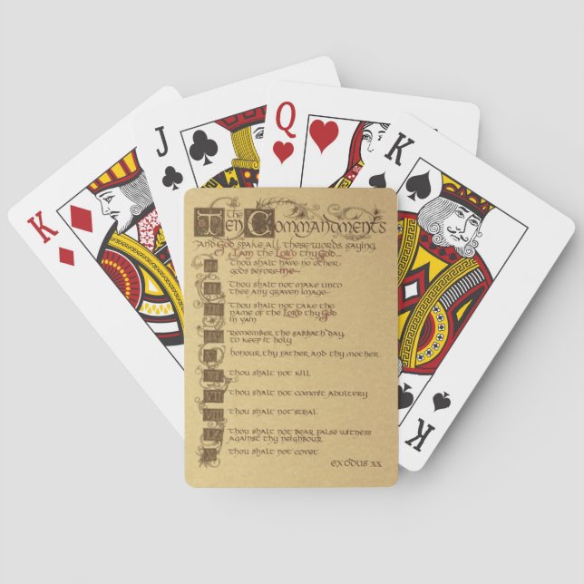 Jeu De Cartes dix commandements (dos)