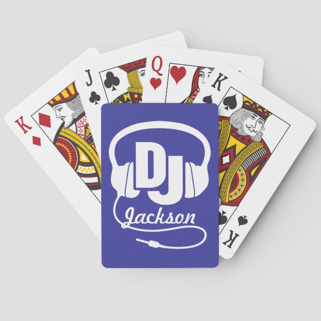 Jeu De Cartes DJ ajouter votre nom musique jouer cartes (dos)