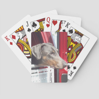 Jeu De Cartes Doberman Camion Rouge