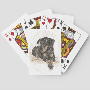 Jeu De Cartes Doberman Chien oreilles naturelles
