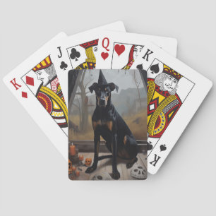 Jeu De Cartes Doberman Citrouille Halloween effroi
