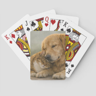 Jeu De Cartes "Dog and Cat Resting Together Classic Playing Card