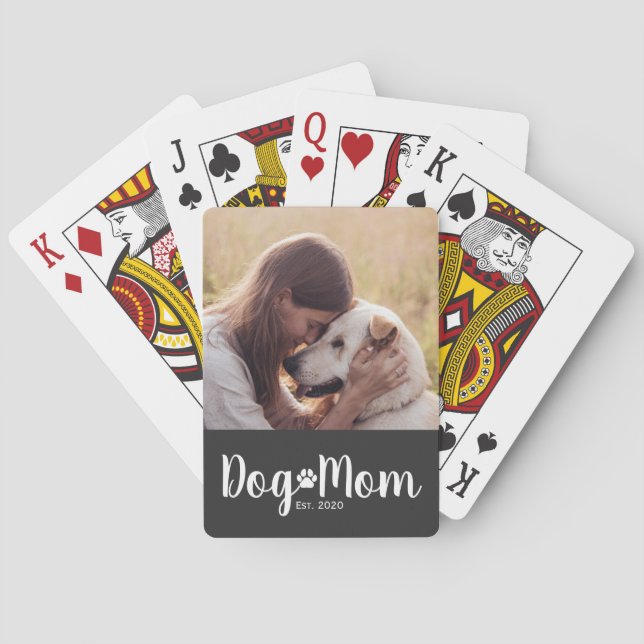 Jeu De Cartes Dog Mom Established Script Photo (dos)