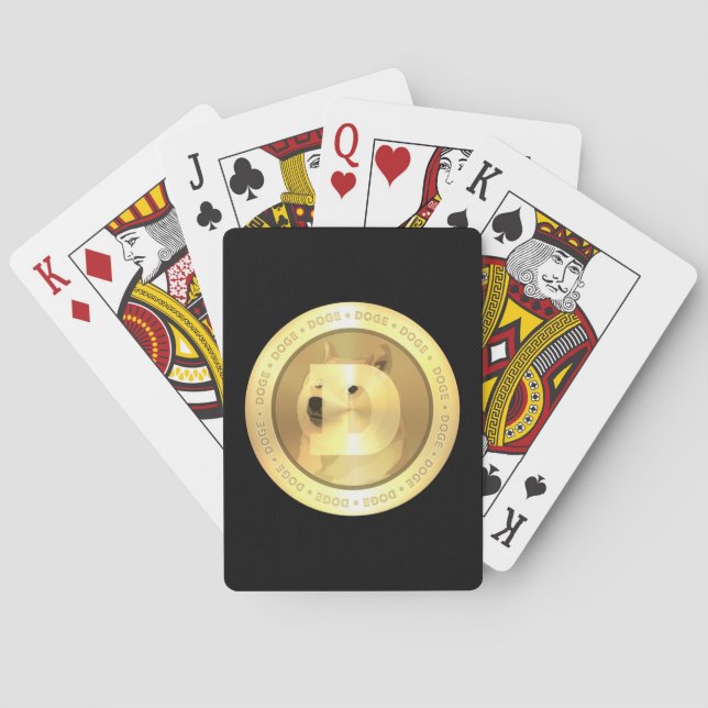 Jeu De Cartes DOGE dogecoin : Cartes de jeu Gold Blank (dos)
