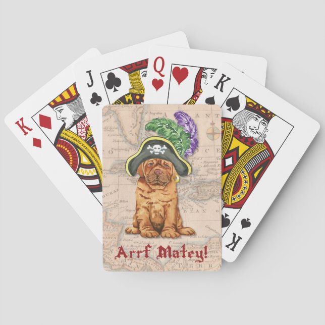 Jeu De Cartes Dogue de Bordeaux Pirate Playère Cartes (dos)