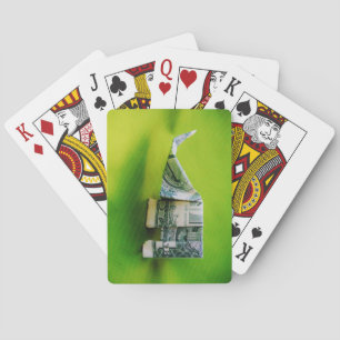 Jeu De Cartes Dollar facture origami éléphant sur arrière - plan