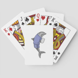 Jeu De Cartes Dolphin as Secretary with Stack of paper