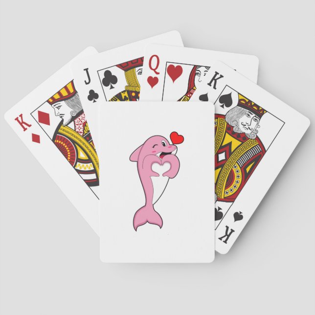 Jeu De Cartes Dolphin Love Heart (dos)
