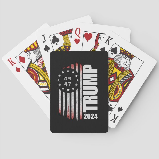 Jeu De Cartes Donald Trump Élection 2024 Vote 45 47 Américain (dos)