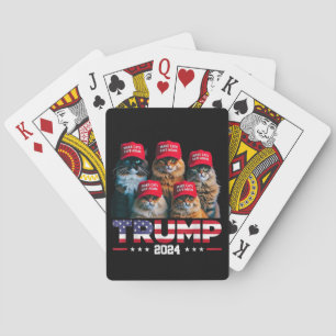Jeu De Cartes Donald Trump sécurise à nouveau les chats Casquett