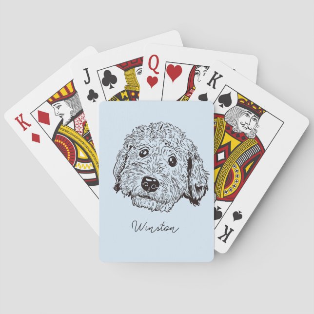 Jeu De Cartes Doodle doré (dos)