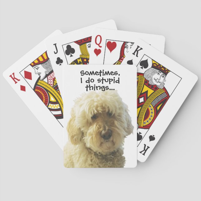 Jeu De Cartes Doodle doré, joli Doodle moppy adorable (dos)