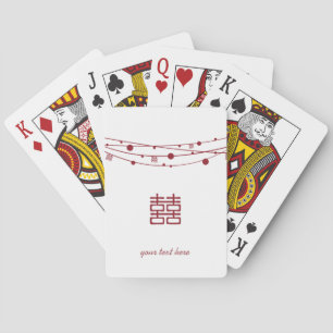 Jeu De Cartes Double Happiness Lanterns Personnaliser la carte d