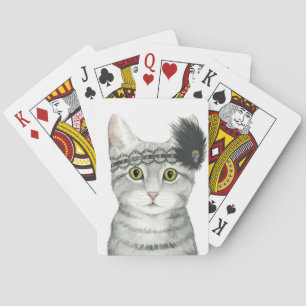 Jeu De Cartes Downton Cat Bejewted With Lace