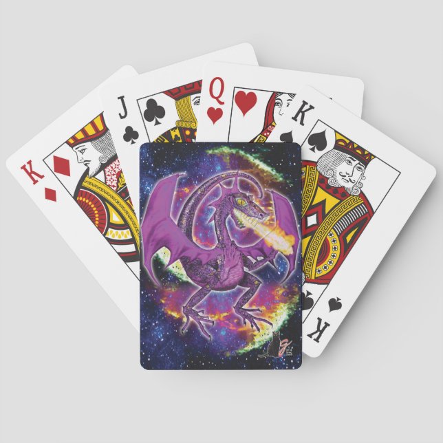 Jeu De Cartes Dragon cosmique de Tourmaline (dos)
