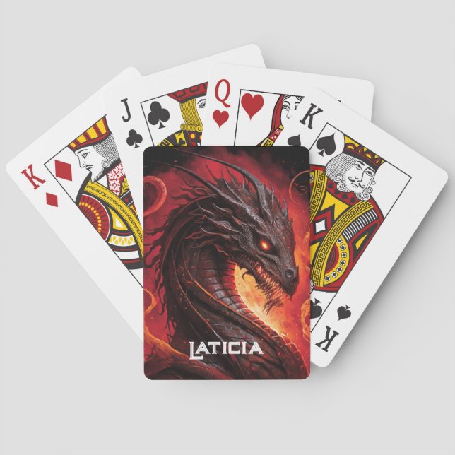 Jeu De Cartes Dragon de feu et feu (dos)