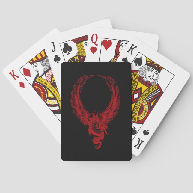 Jeu De Cartes Dragon rouge Ryuu Jouer aux cartes (dos)
