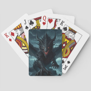 Jeu De Cartes Dragon sombre et médiéval