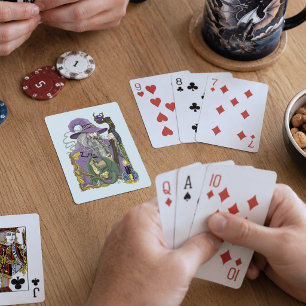 Jeu De Cartes Dragon Sorcier Celtique Fantastique Violet