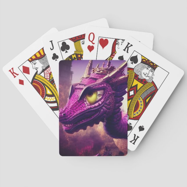 Jeu De Cartes Dragon violet (dos)
