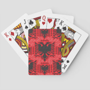 Jeu De Cartes Drapeau albanais motif 2