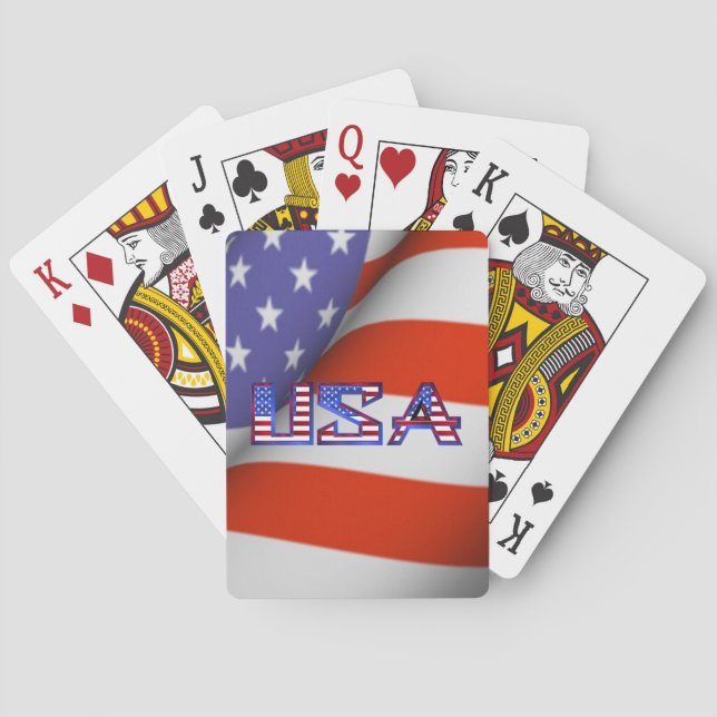Jeu De Cartes Drapeau américain (dos)