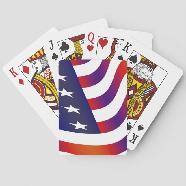Jeu De Cartes Drapeau américain (dos)