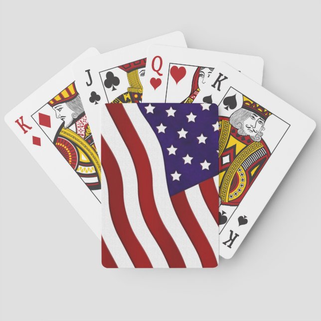 Jeu De Cartes Drapeau américain (dos)