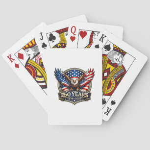 Jeu De Cartes Drapeau américain 4 juillet Aigle Vintage 250 ans 