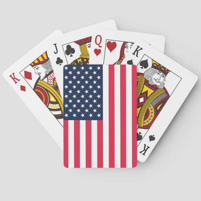 Jeu De Cartes Drapeau américain 50 étoiles : vieilles étoiles de (dos)