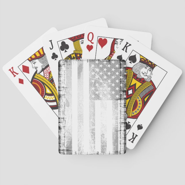 Jeu De Cartes Drapeau américain Art Grunge (dos)