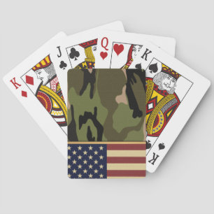 Jeu De Cartes Drapeau américain Camo