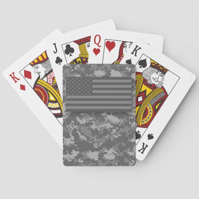 Jeu De Cartes Drapeau américain Gray Night Camion (dos)