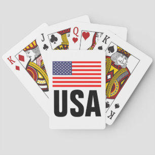 Jeu De Cartes Drapeau américain jouant aux cartes cadeau personn